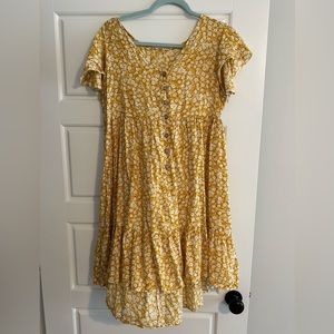 Yellow floral dress